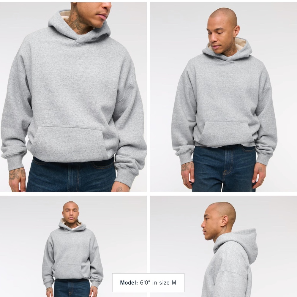 Abercrombie Essential Popover Hoodie Size M Unisex